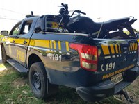 PRF apreende moto adulterada na BR 343
