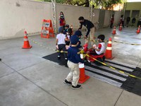 SNT: PRF realiza ação educativa para crianças em escola de Floriano