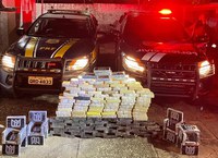 PRF intercepta ônibus e apreende 145Kg de Cocaína em ação conjunta com a PC