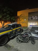 PRF recupera motocicleta adulterada em Santa Cruz da Serra