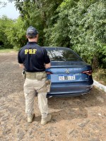 Motorista argentino é flagrado pela PRF com as placas adulteradas em Rosário do Sul