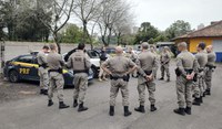 PRF realiza instrução para a BM em Bento Gonçalves