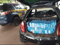 PRF apreende carga de 3.500 maços de cigarros contrabandeados