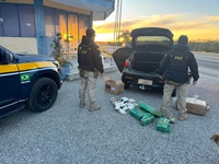 PRF prende 4 pessoas com quase 50 quilos de drogas em Bagé