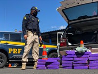 Com o pneu do carro furado na Freeway, traficante é preso pela PRF com 30 quilos de maconha