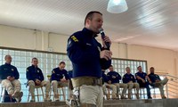 Gestão da PRF no RS participa de reunião com o efetivo da Delegacia em Pelotas