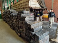 Quase 6 toneladas de maconha: PRF prende traficante com carreta bitrem carregada de droga e milho em Fontoura Xavier