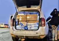 PRF apreende mais de 15 mil maços de cigarros contrabandeados em Vacaria