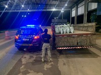 Em Ariquemes/RO, PRF apreende mais de 3 toneladas de cassiterita