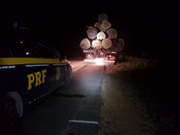 Em Rondônia, PRF identifica transporte irregular de madeira