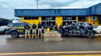 PRF, em uma ação conjunta com a Polícia Militar, apreende mais de 110 Kg cocaína em Vilhena/RO