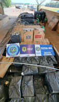 Em Vilhena/RO, PRF e SEFIN apreendem quase 8 milhões de unidades de cigarros contrabandeados
