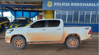 Polícia Rodoviária Federal recupera caminhonete roubada e apreende munição em Ariquemes