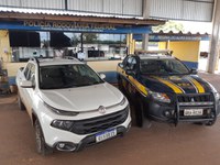 Em Pimenta Bueno (RO), PRF recupera dois veículos utilitários