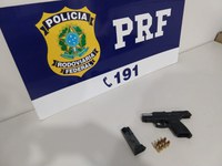 Em Vilhena/RO, PRF detém uma pessoa por porte ilegal de arma de fogo