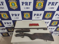 Em Rondônia, PRF apreende 2 armas de fogo na noite desta quarta-feira