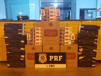 Em Vilhena/RO, PRF apreende 9 mil maços de cigarro contrabandeados