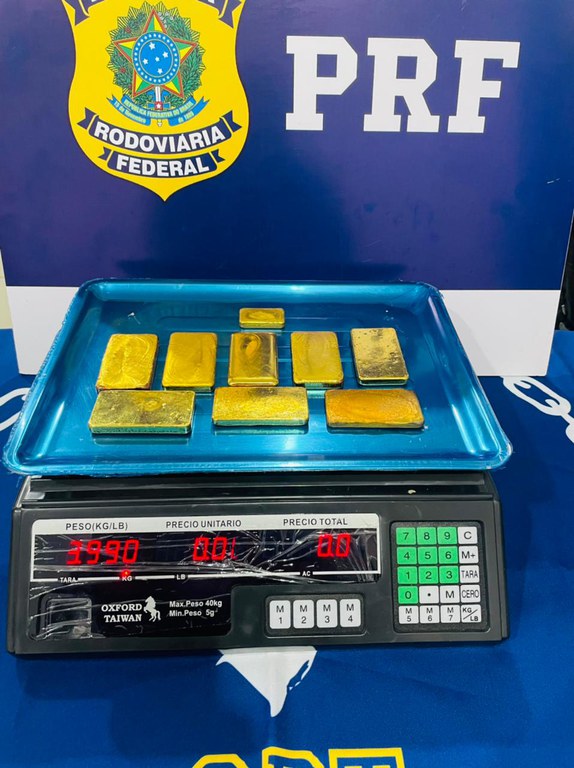 Em Porto Velho/RO, PRF identifica ouro transportado ilegalmente