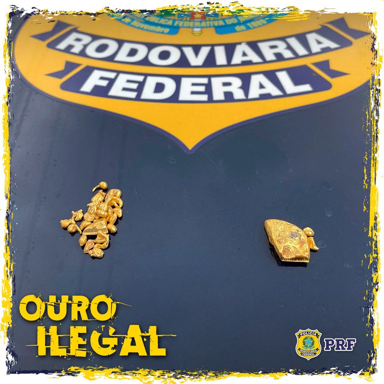 Em Porto Velho/RO, PRF detém casal transportando ouro de origem ilegal
