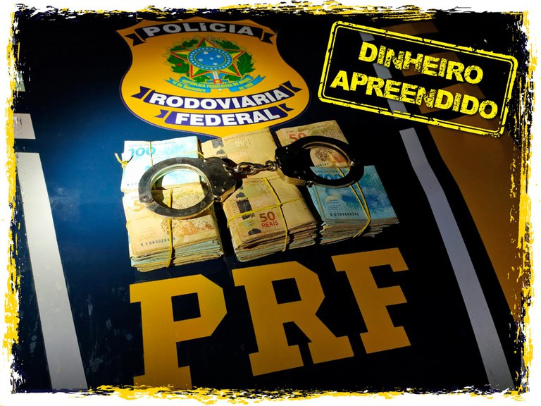 No distrito de Nova Mutum (Porto Velho/RO), PRF apreende quase R$ 60 mil sem origem declarada