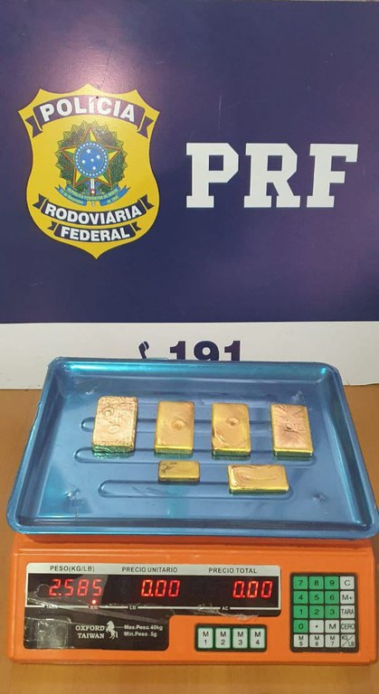 Em Porto Velho/RO, PRF identifica ouro transportado ilegalmente