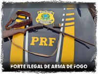 Em Vilhena/RO, PRF apreende espingarda e munições