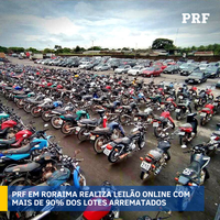 PRF em Roraima realiza leilão online com mais de 90% dos lotes arrematados