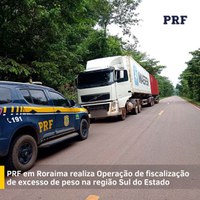 PRF realiza operação de fiscalização de excesso de peso na BR 174, região sul de Roraima