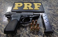 PRF em Roraima apreende arma de fogo, munições e recupera veículo