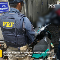 PRF em Roraima recupera motoneta com restrição de roubo/furto