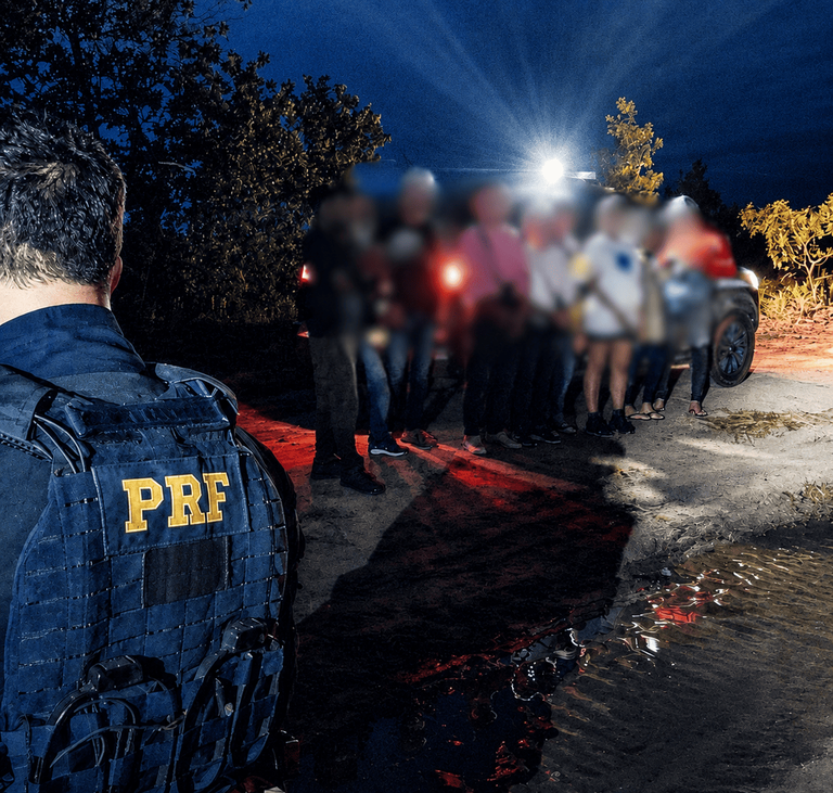 PRF resgata nove imigrantes na BR-401 em Roraima