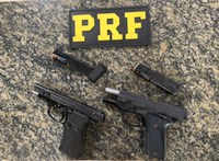 Em Boa Vista/RR, PRF apreende duas armas e 32 munições