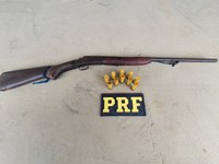 PRF apreende uma arma de fogo e dez munições em Iracema/RR