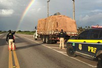 PRF flagra veículos de carga com mais de 100 toneladas de excesso de peso na BR-174 em Roraima