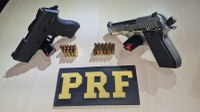 PRF apreende 2 armas de fogo, munições, ouro e combustível nessa quarta-feira