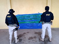 Roubado e com placas clonadas, carro com 240 kg de maconha é interceptado pela PRF