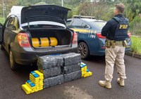 PRF localiza 150 kg de maconha na BR-282 em Catanduvas