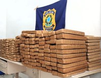 PRF localiza 287 kg de maconha na BR-101 em Joinville