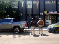 Picape roubada na capital e com placas clonadas é recuperada em Herval Velho