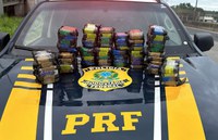 135 iphones embalados como se fossem droga são localizados em bagagem de motocicleta na BR-101