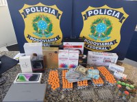 PRF intercepta carga ilegal de anabolizantes e remédios para emagrecer em Joinville