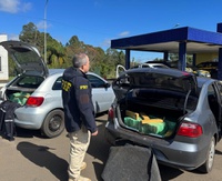 1ª fase da Operação Fronteira apreende centenas de quilos de drogas nas rodovias federais de SC