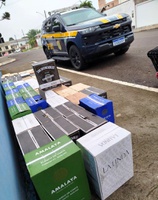 PRF apreende mais de 500 garrafas de vinho e centenas de cosméticos na BR-101 e 282