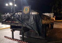 Ação conjunta PRF e PM apreende carga de camarão contrabandeada na BR 101 em Garuva