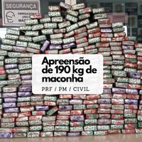 Ação conjunta PRF, PM e Civil apreende 190 kg de maconha e recupera carro roubado na BR 282 em Chapecó