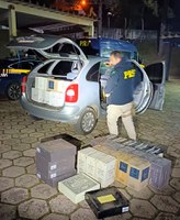 Suspensão baixa entrega motorista com carga de vinhos argentinos em Chapecó