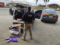 PRF apreende maconha na Régis Bittencourt