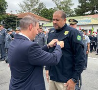 PRF recebe homenagem da PMSP em São Paulo
