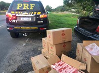 8.000 maços de cigarros foram apreendidos pela PRF em Miracatu/SP