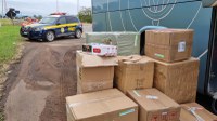 Na BR 153, PRF apreende produtos contrabandeados